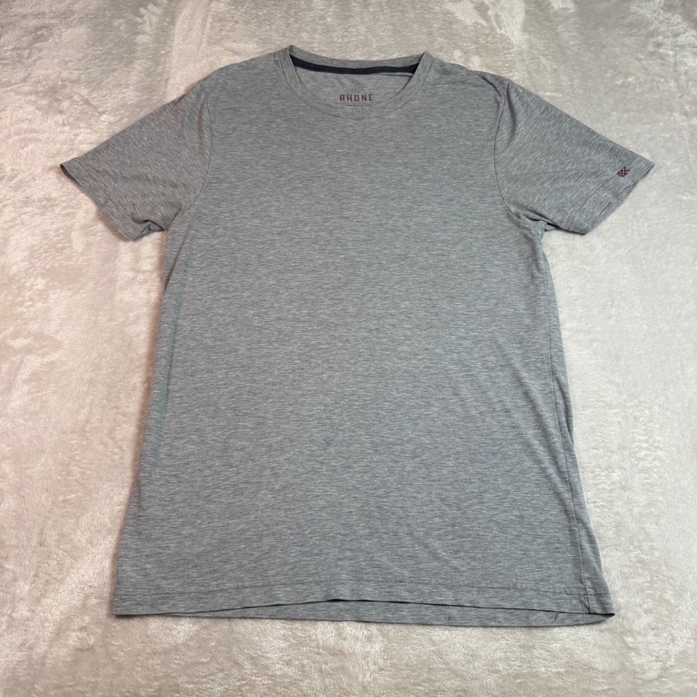 Rhone Mens Gray Short Sleeve Crew Neck T-Shirt Size M Tee